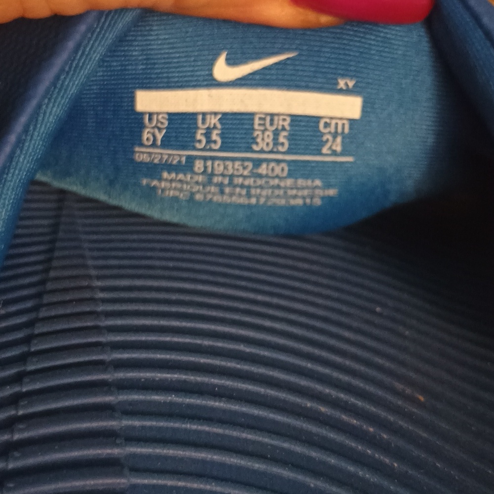 Nike Blue Slide Sandals Slides Gray Blue 6 Boys - Picture 8 of 8